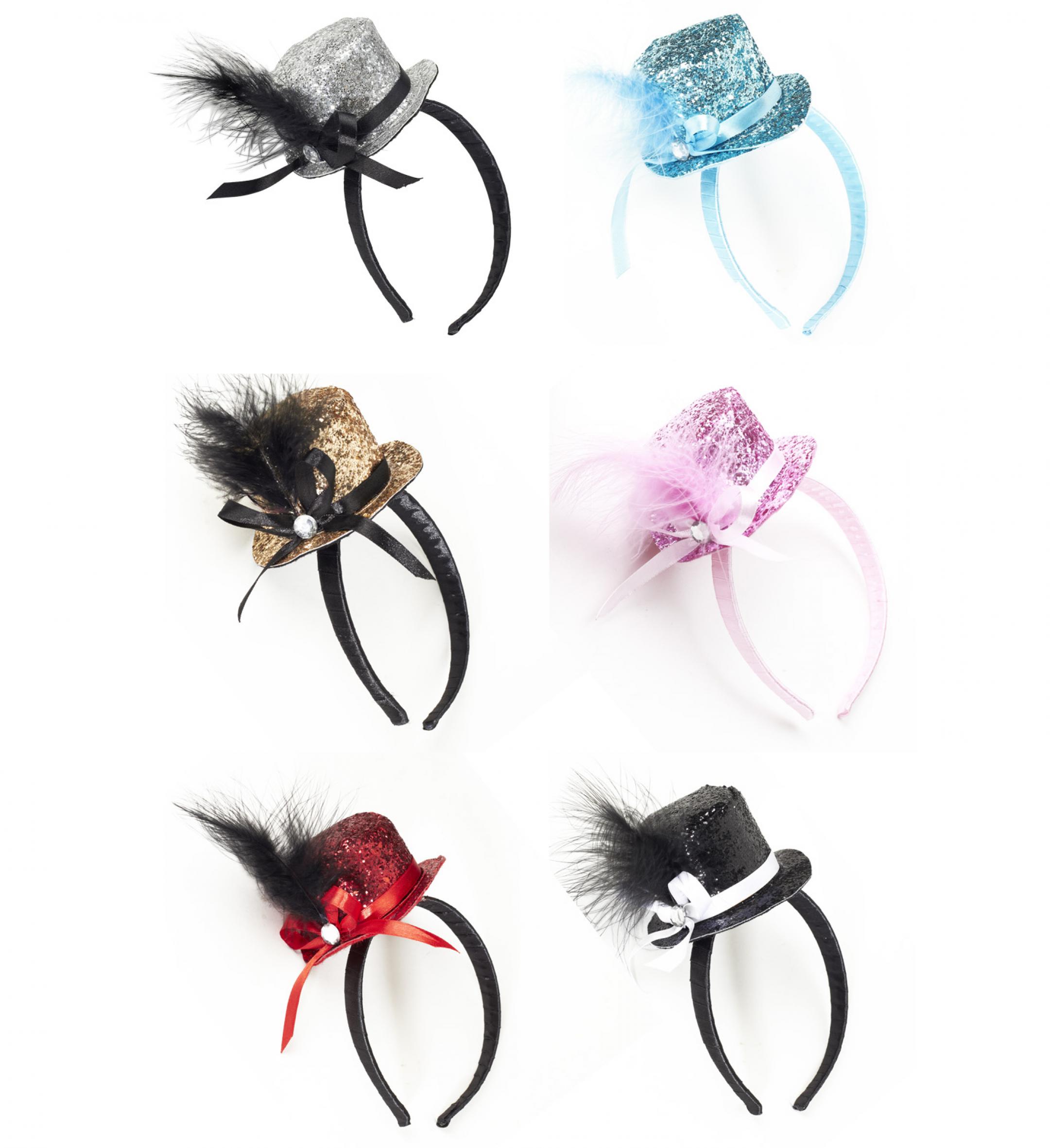 Mini chapeau pailleté sur serre-tête
