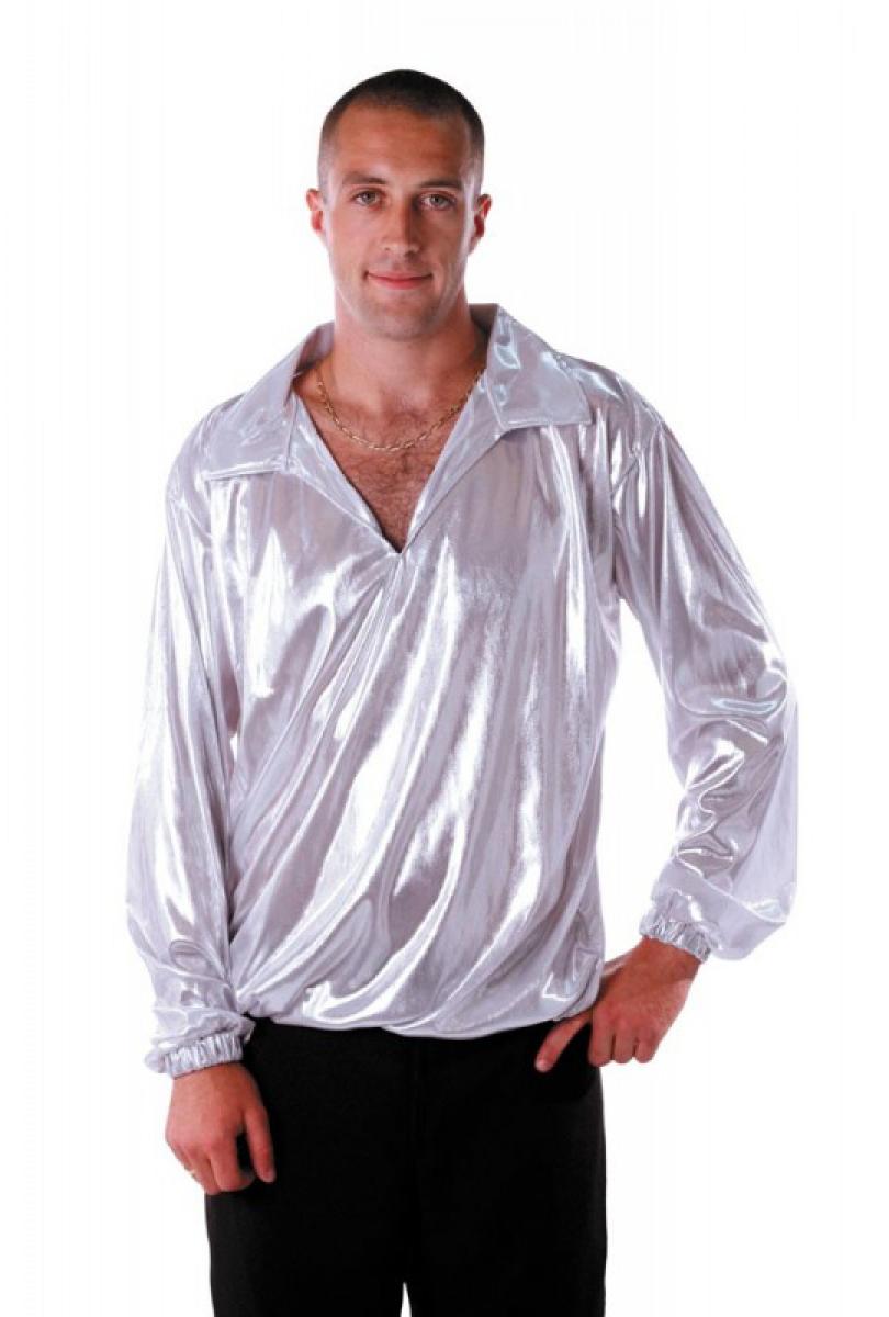 Tee shirt disco Night argent taille M/L