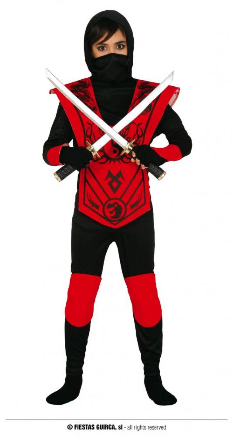 Ninja rouge et noir 5/6 ans