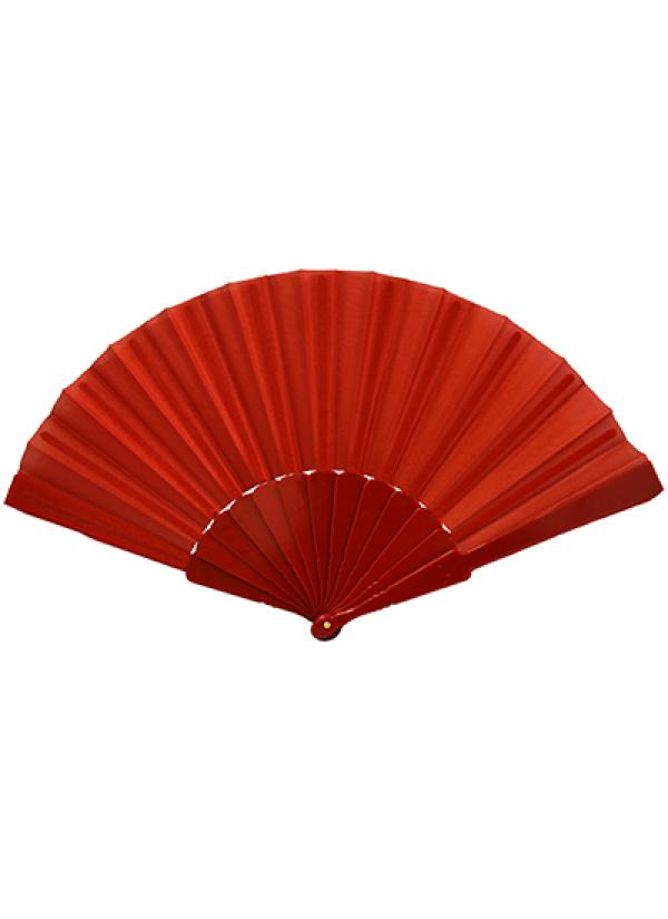 Eventail tissu rouge