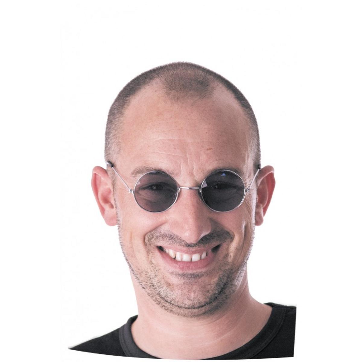 Lunettes hippie rondes noires (N23)