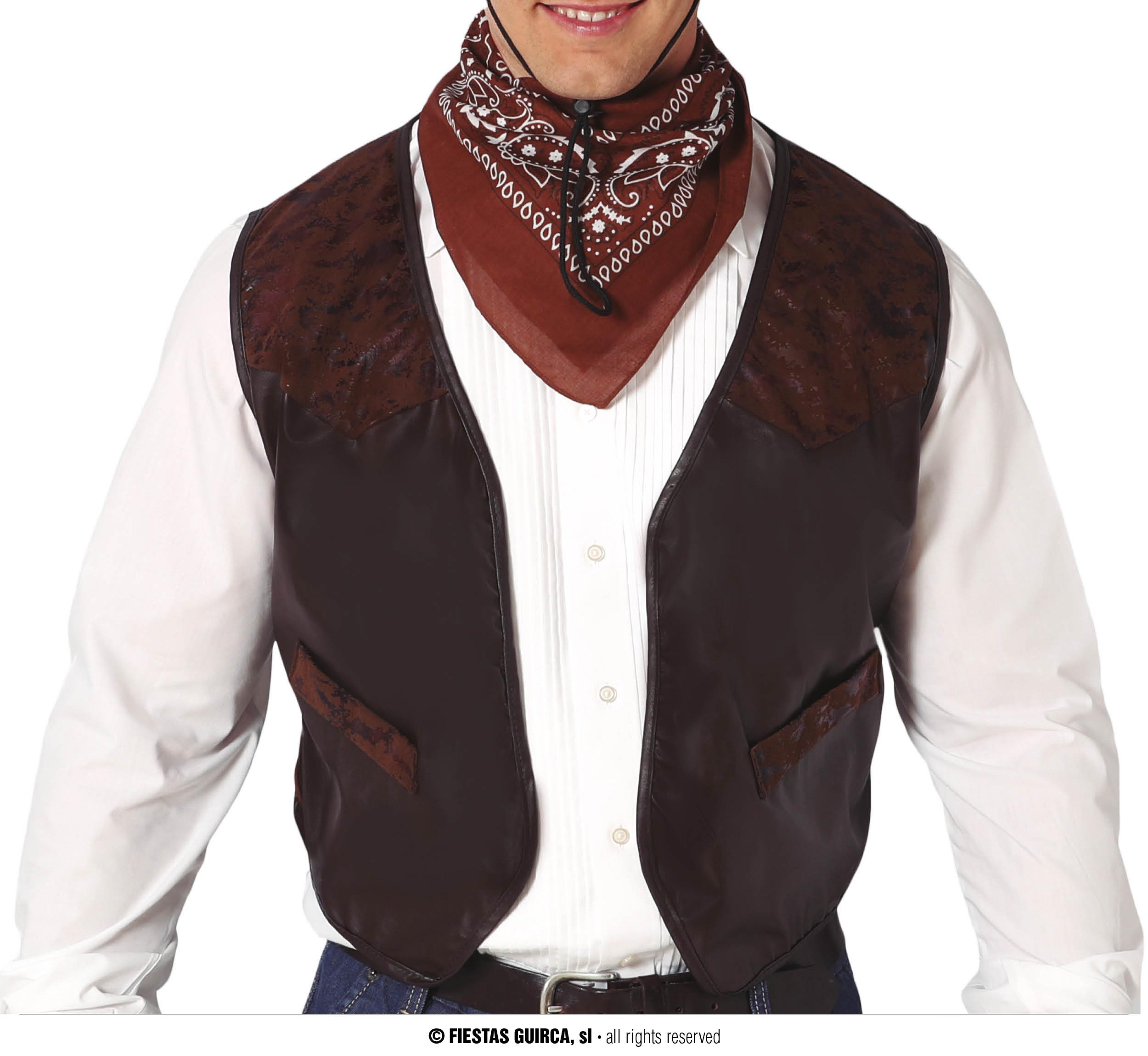 Gilet noir de vacher cow-boy taille M/L