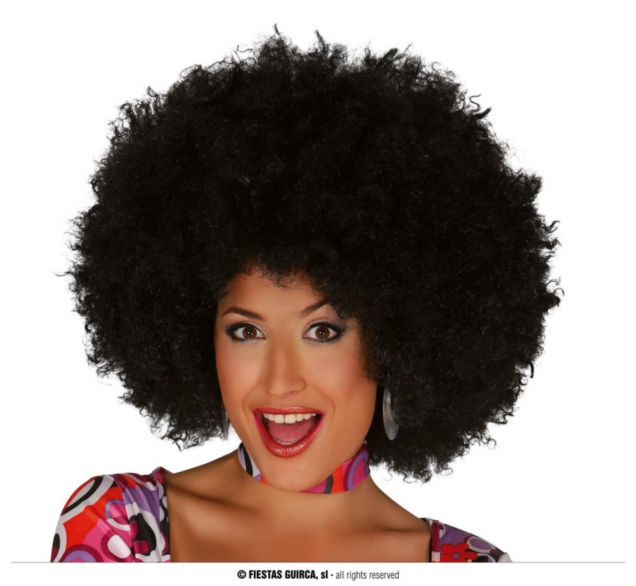 Perruque afro géante noire