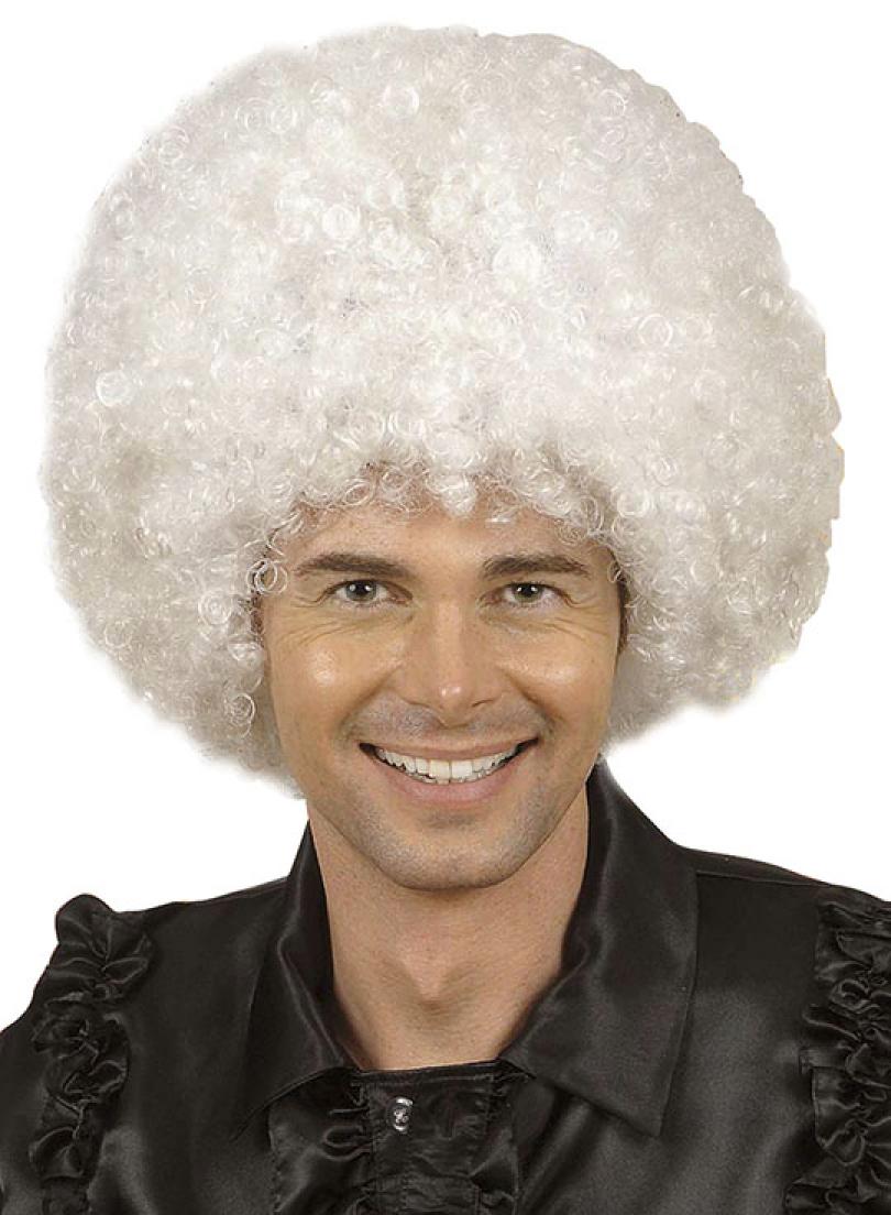 Perruque afro Jimmy blanche