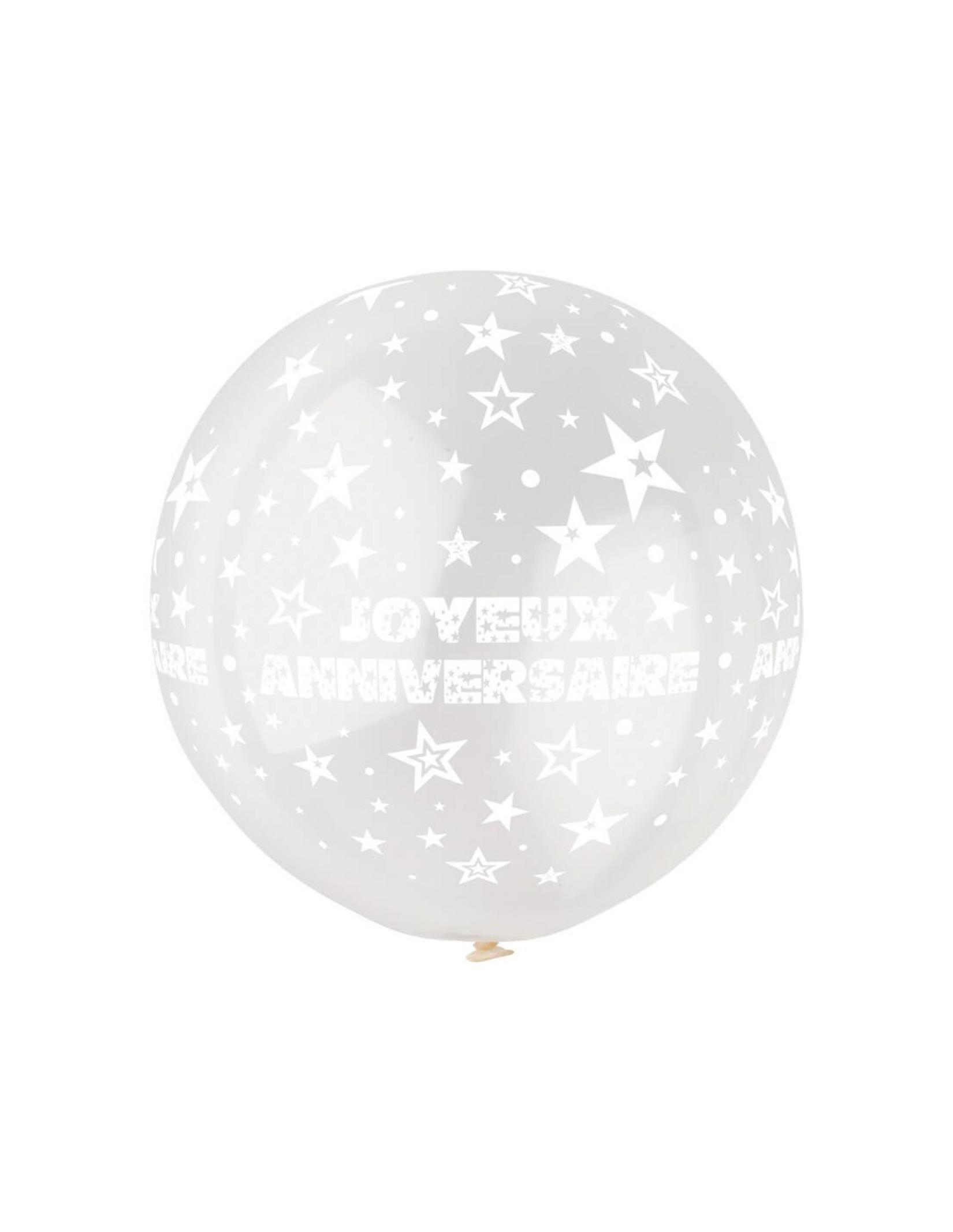 Ballon géant joyeux anniversaire Transparent