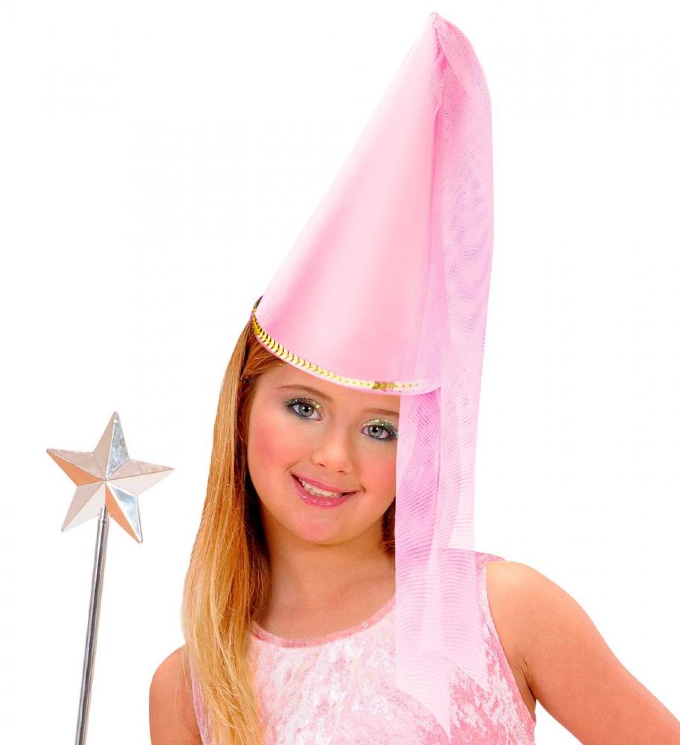 Chapeau fée tissu rose