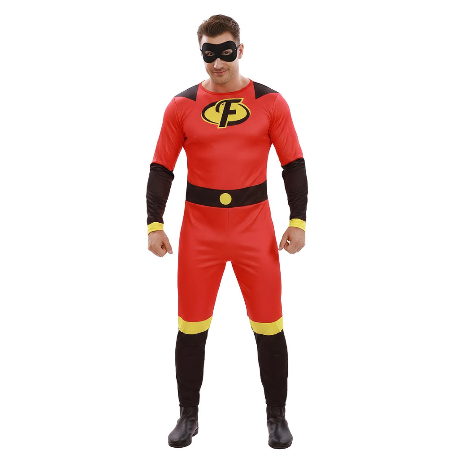 Super-héros famille indestructible rouge pour homme taille S