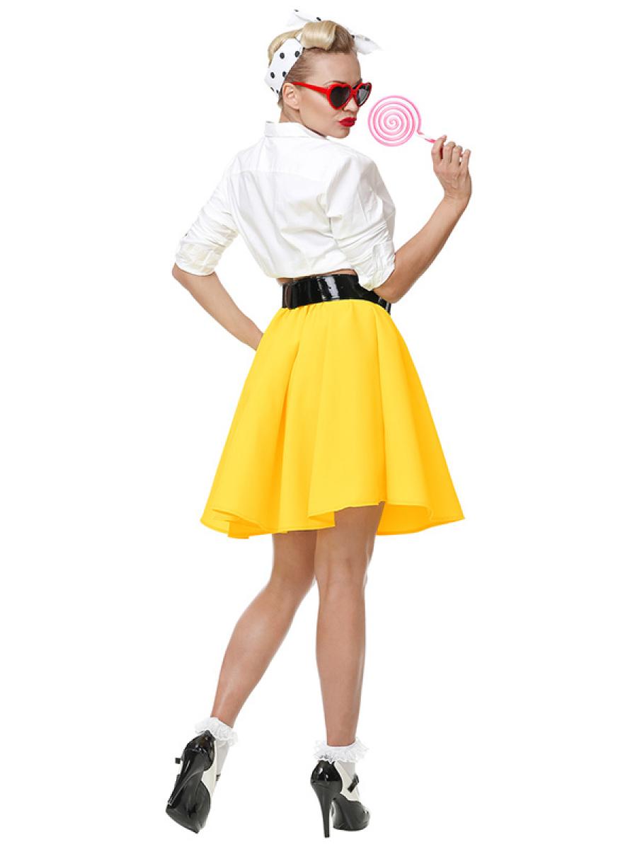 Jupe rock années 50 jaune taille M/L