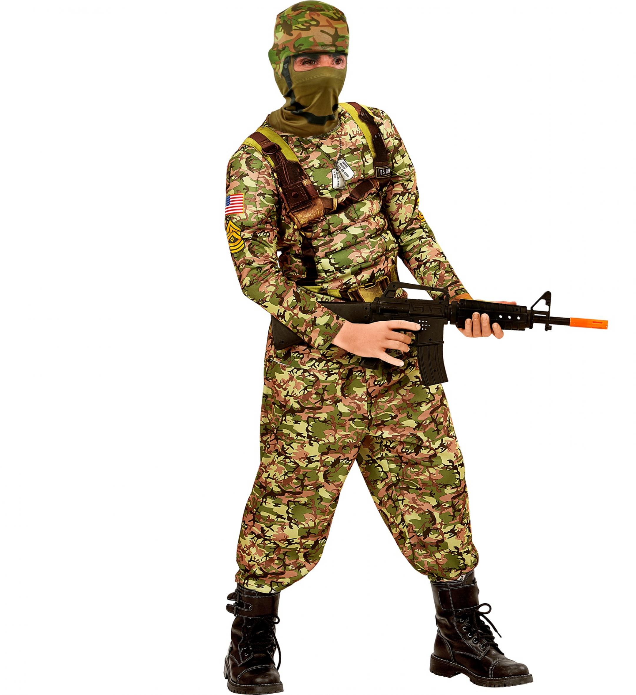 Militaire soldat musclé US Army 8/10 ans