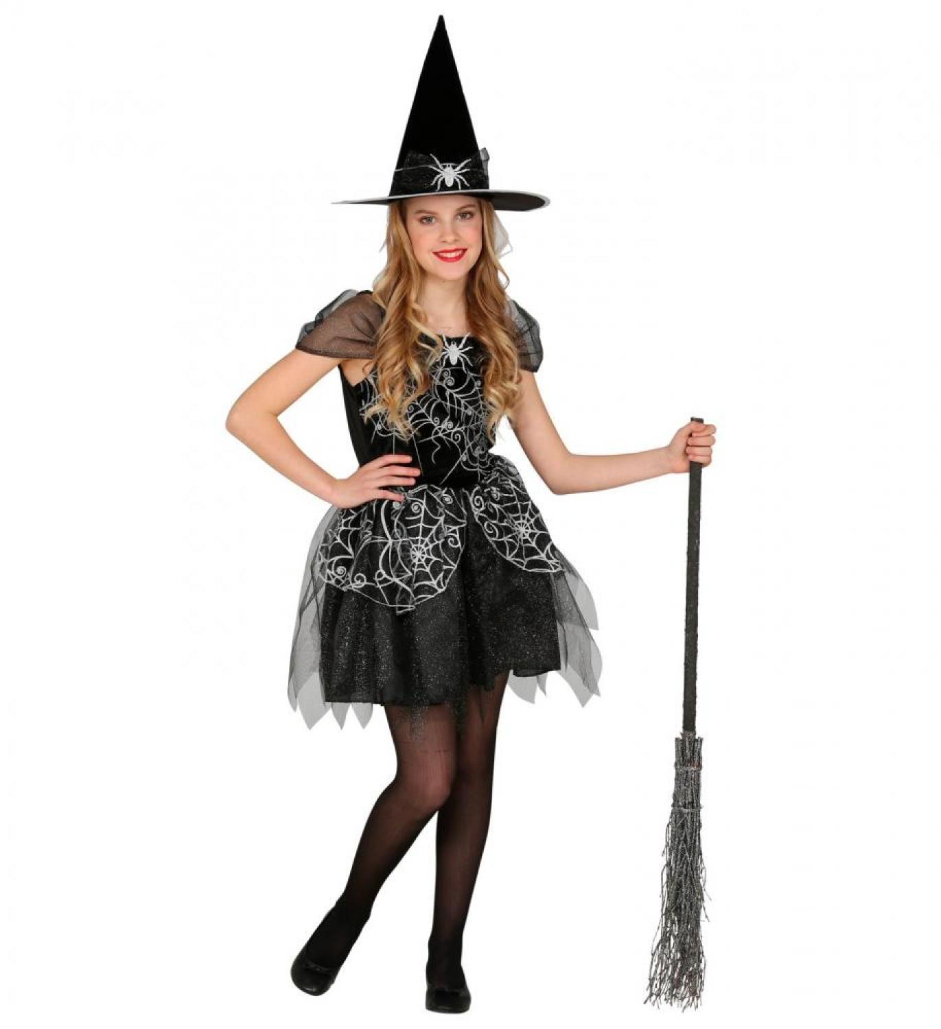 Sorcière noire et argent taille 4/5 ans