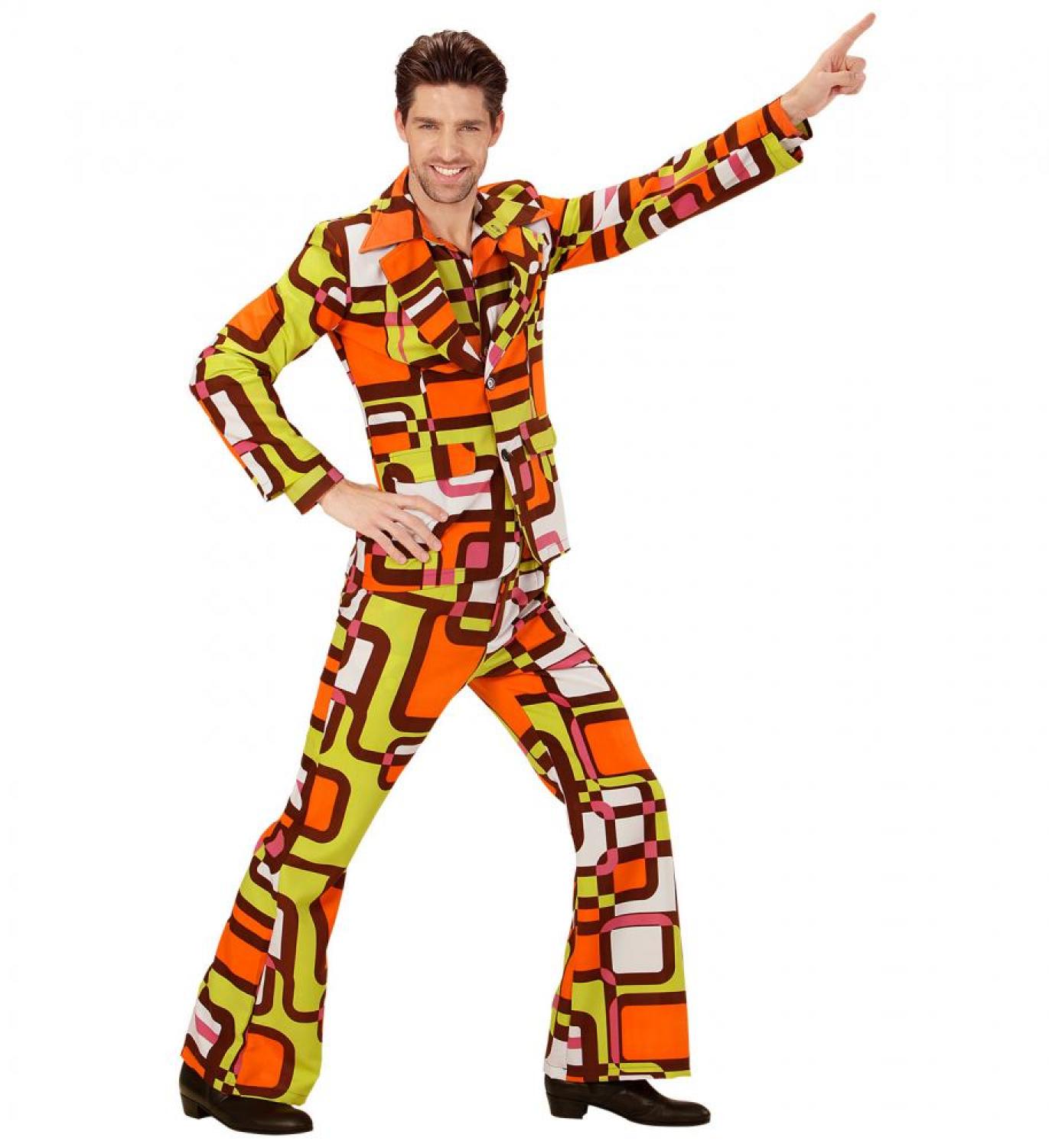 Costume des années 70 Groovy disco Retro taille S