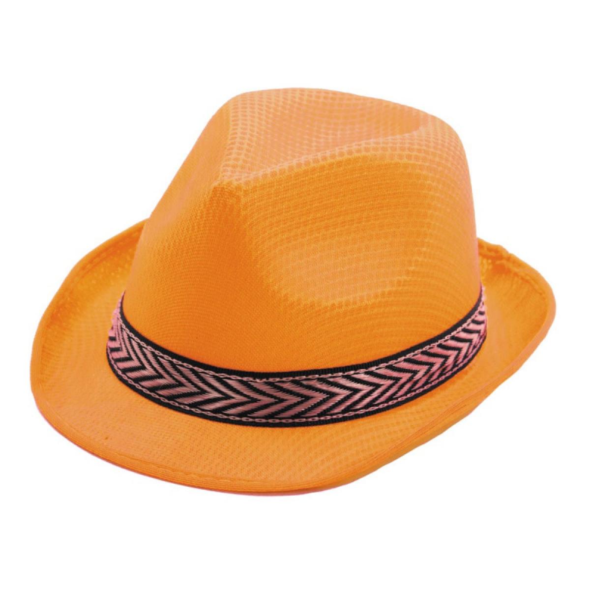 Lot de 100 borsalinos polyester Tony orange fluo