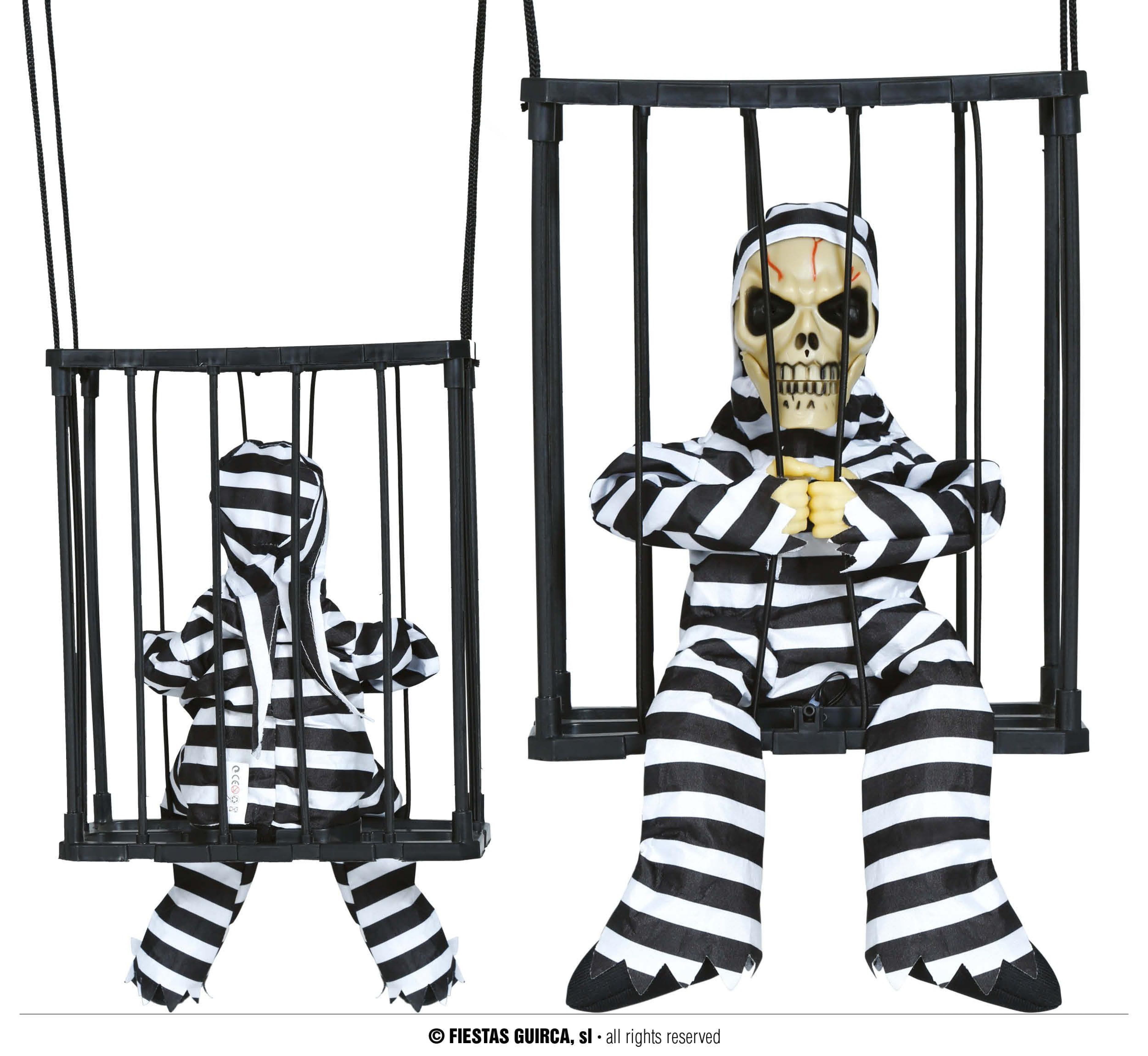 Squelette prisonnier dans cage