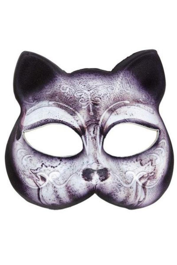 Demi masque de chat décoré