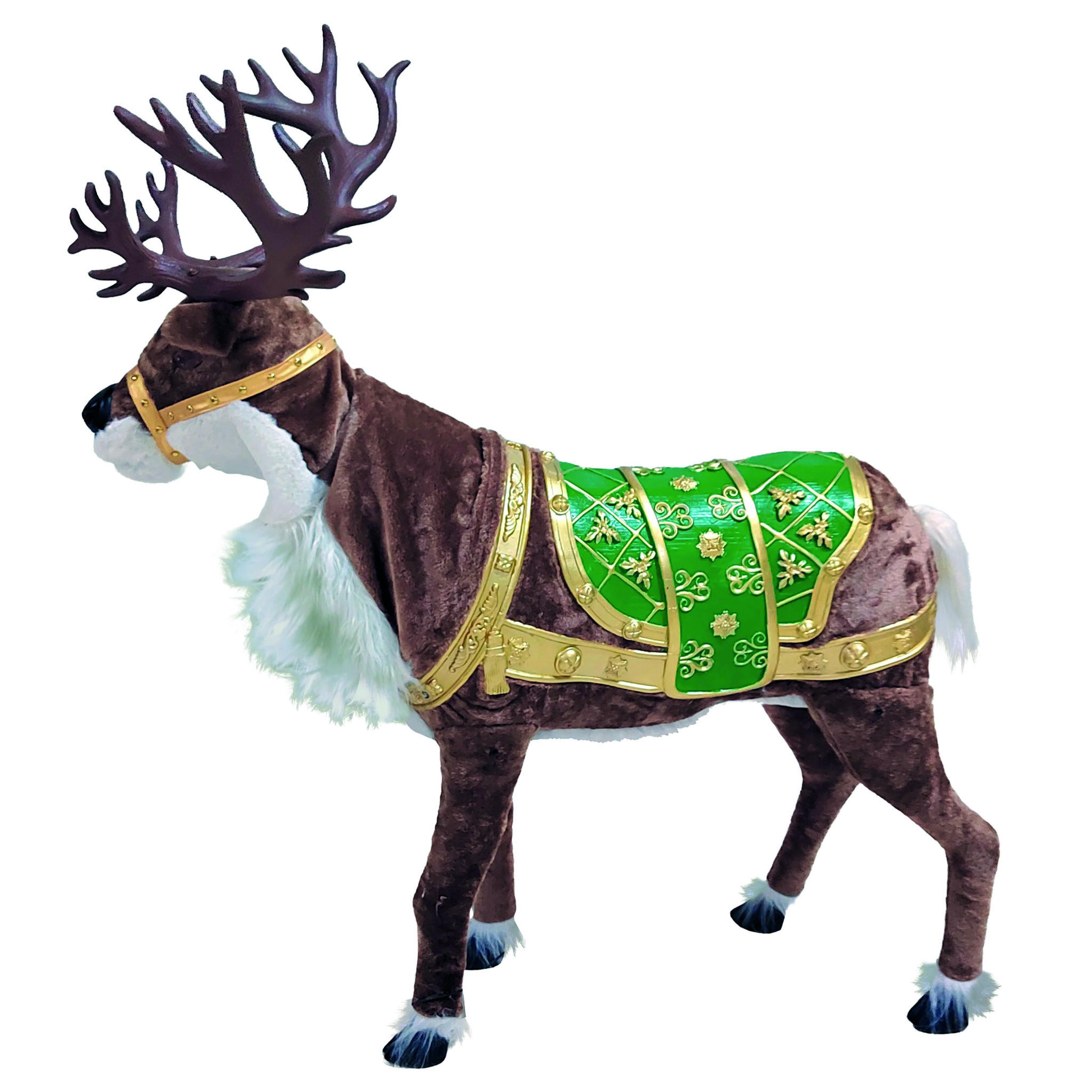 Animatronic Renne de Noël marron avec bois 130cm