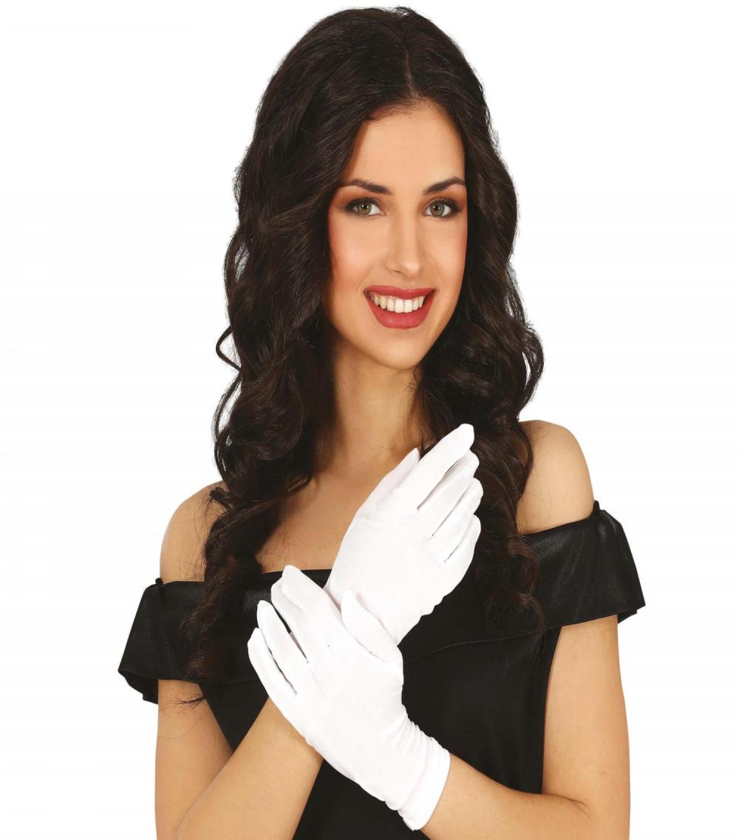 Gants courts blancs 25cm