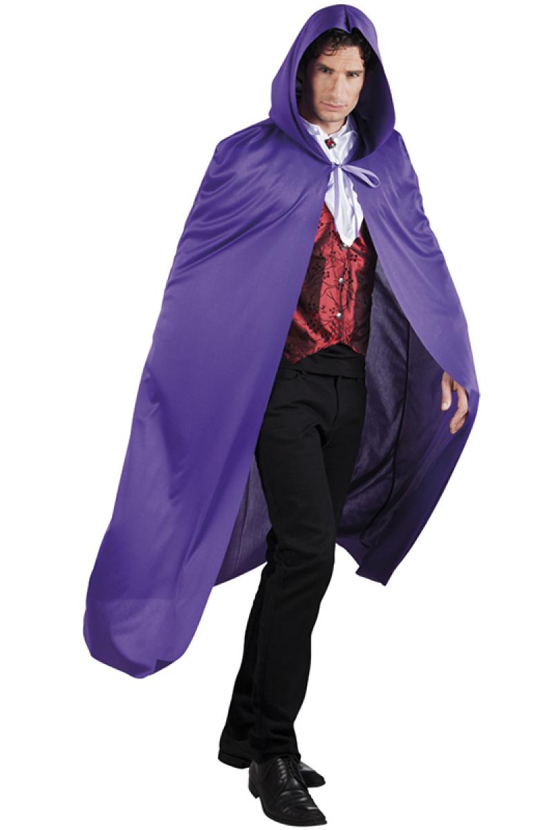 Cape violette avec capuche 180 cm