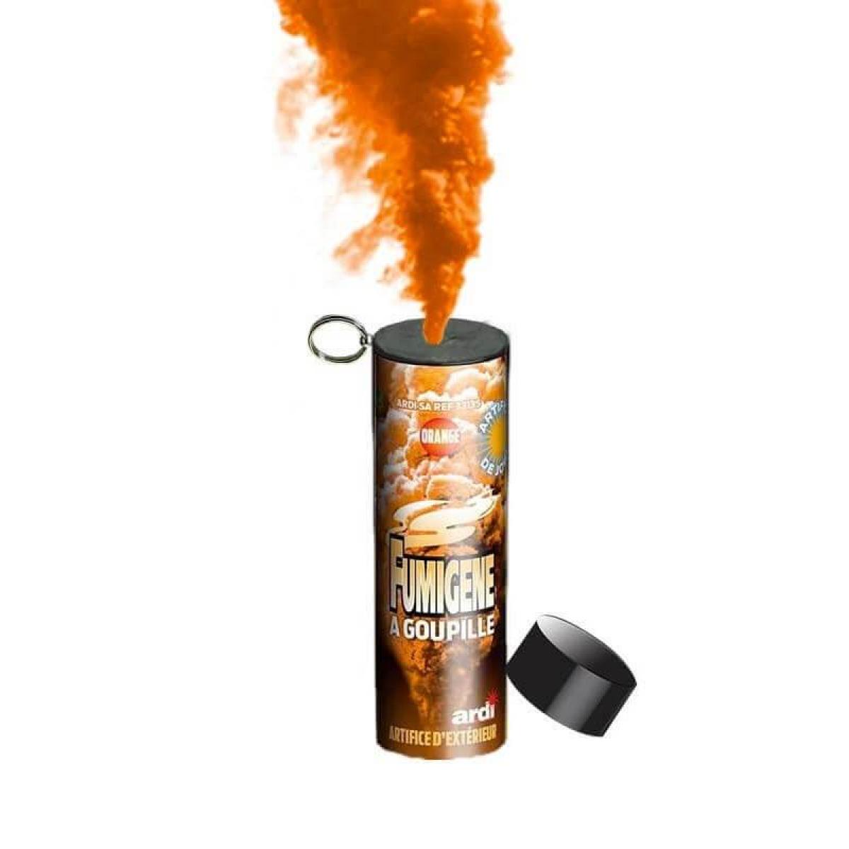 Fumigène à goupille 1mn orange