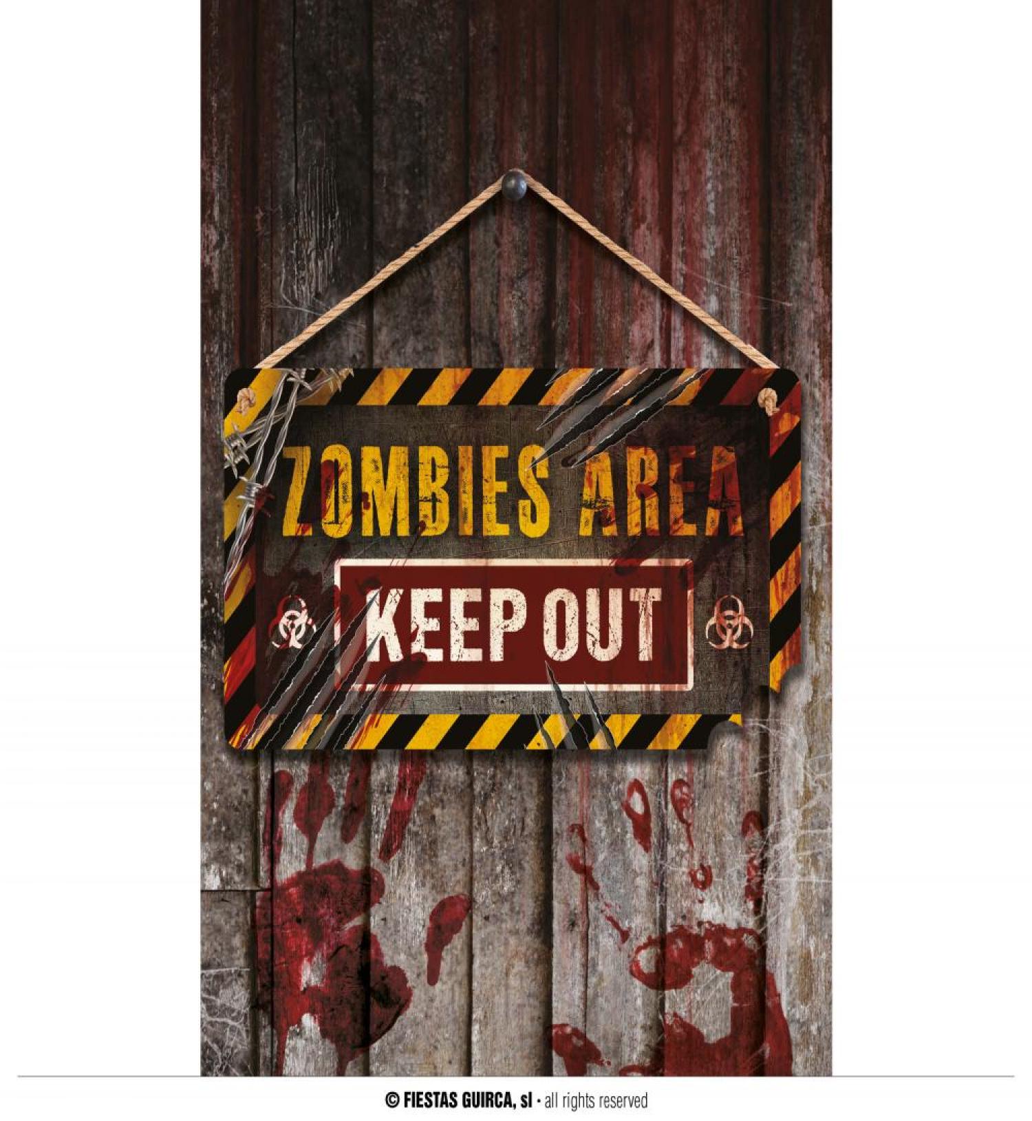 Panneau en bois Keep Out 35x20cm