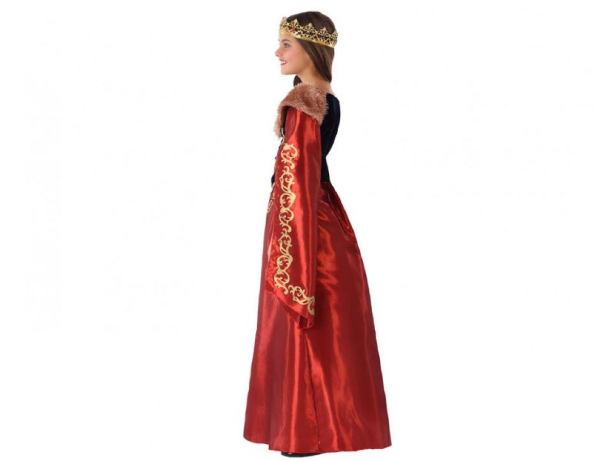 Reine médiévale rouge taille 5/6 ans