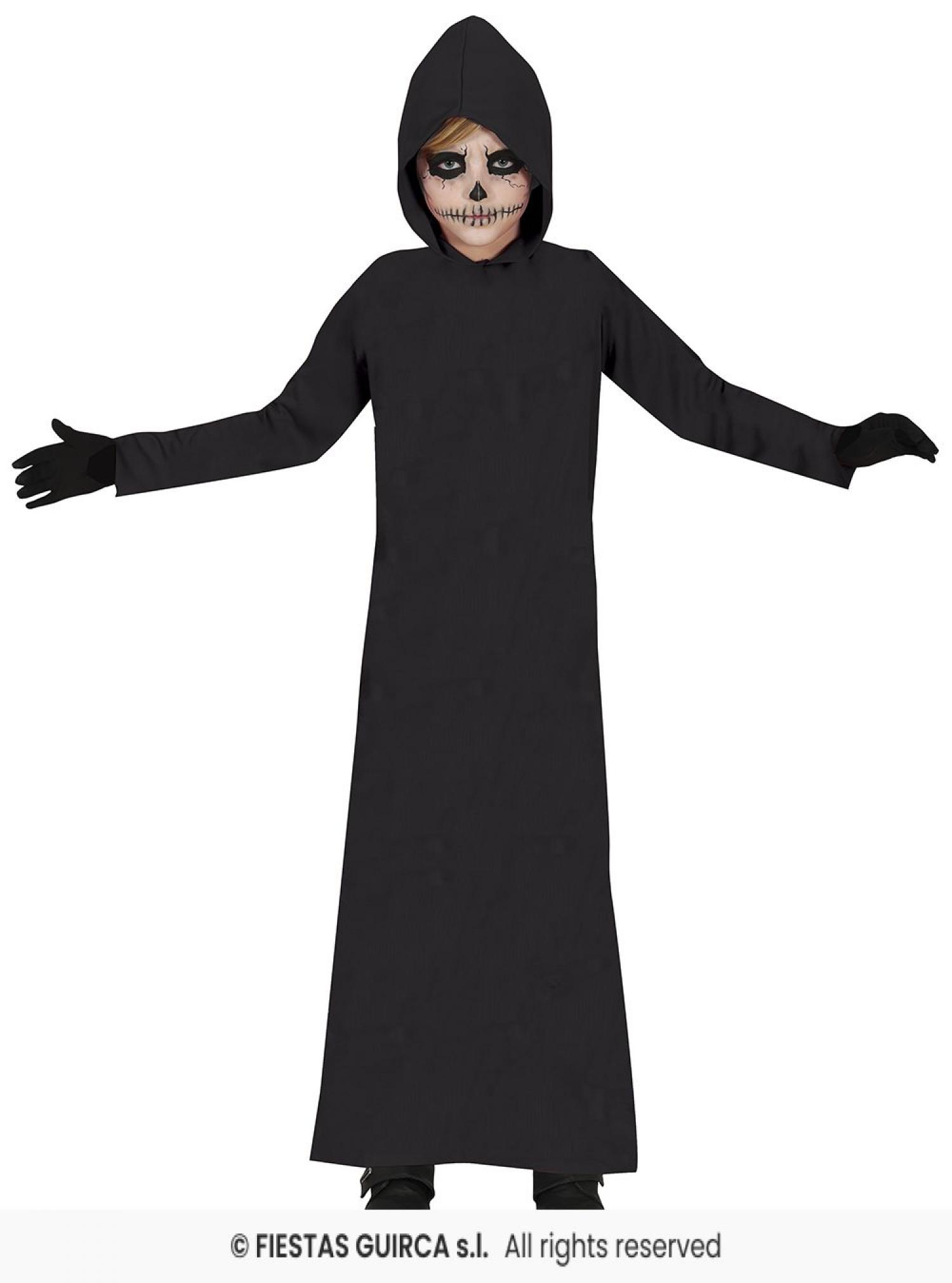 Tunique noire à capuche taille 10/12 ans