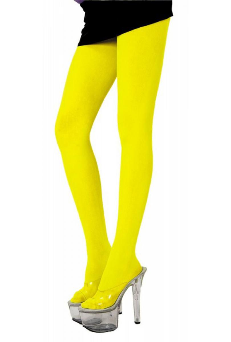Collants fluo jaune taille M/L