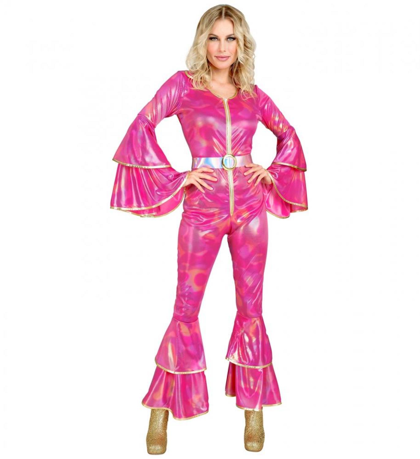 Combinaison disco rose taille XS