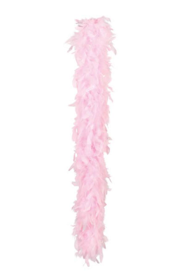 Boa en plumes 1.80m 45-50g rose pâle