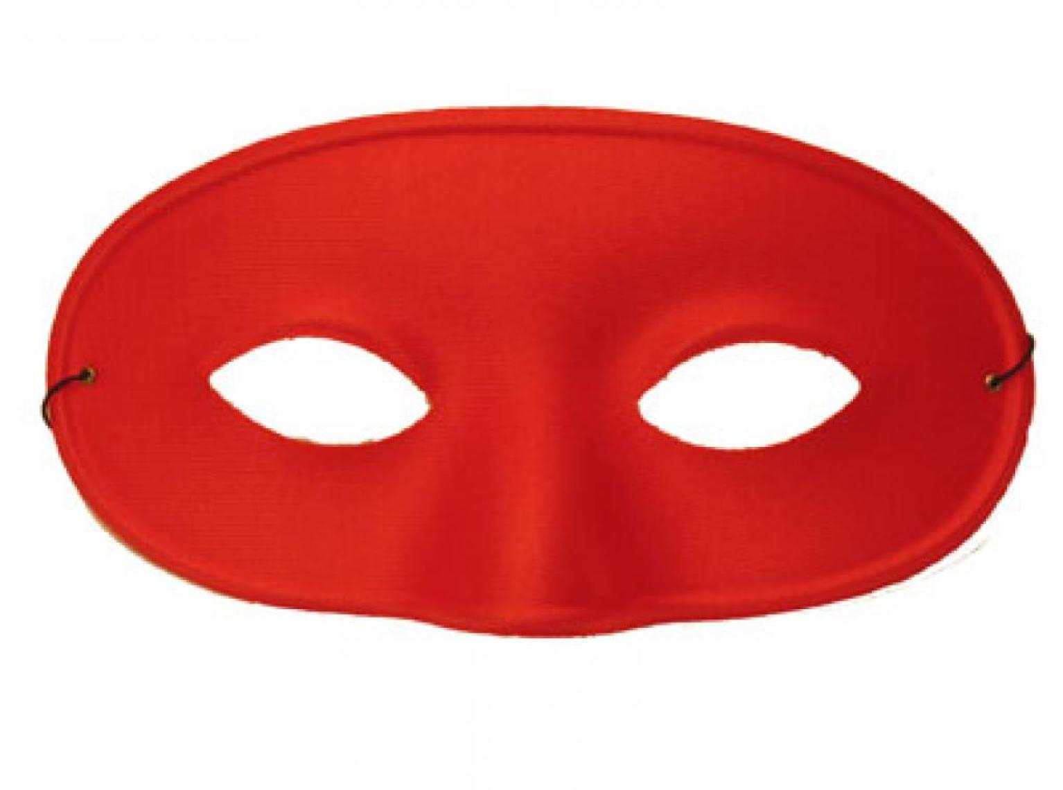 Loup domino satin adulte rouge