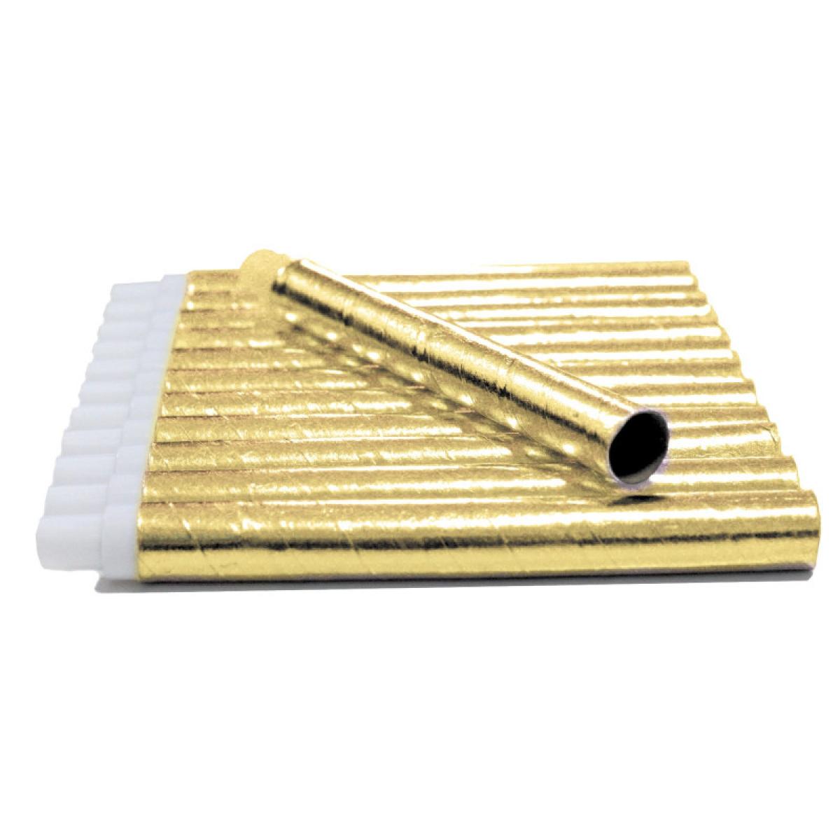 Poche 50 sarbacanes couleur or pour cotillons