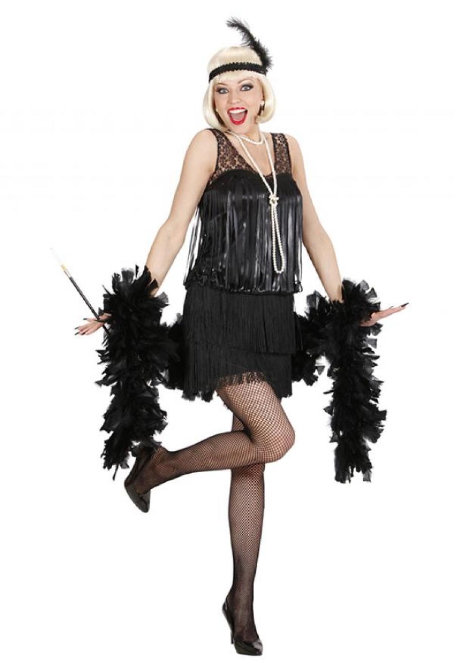 Robe Charleston noire années 20 taille XL
