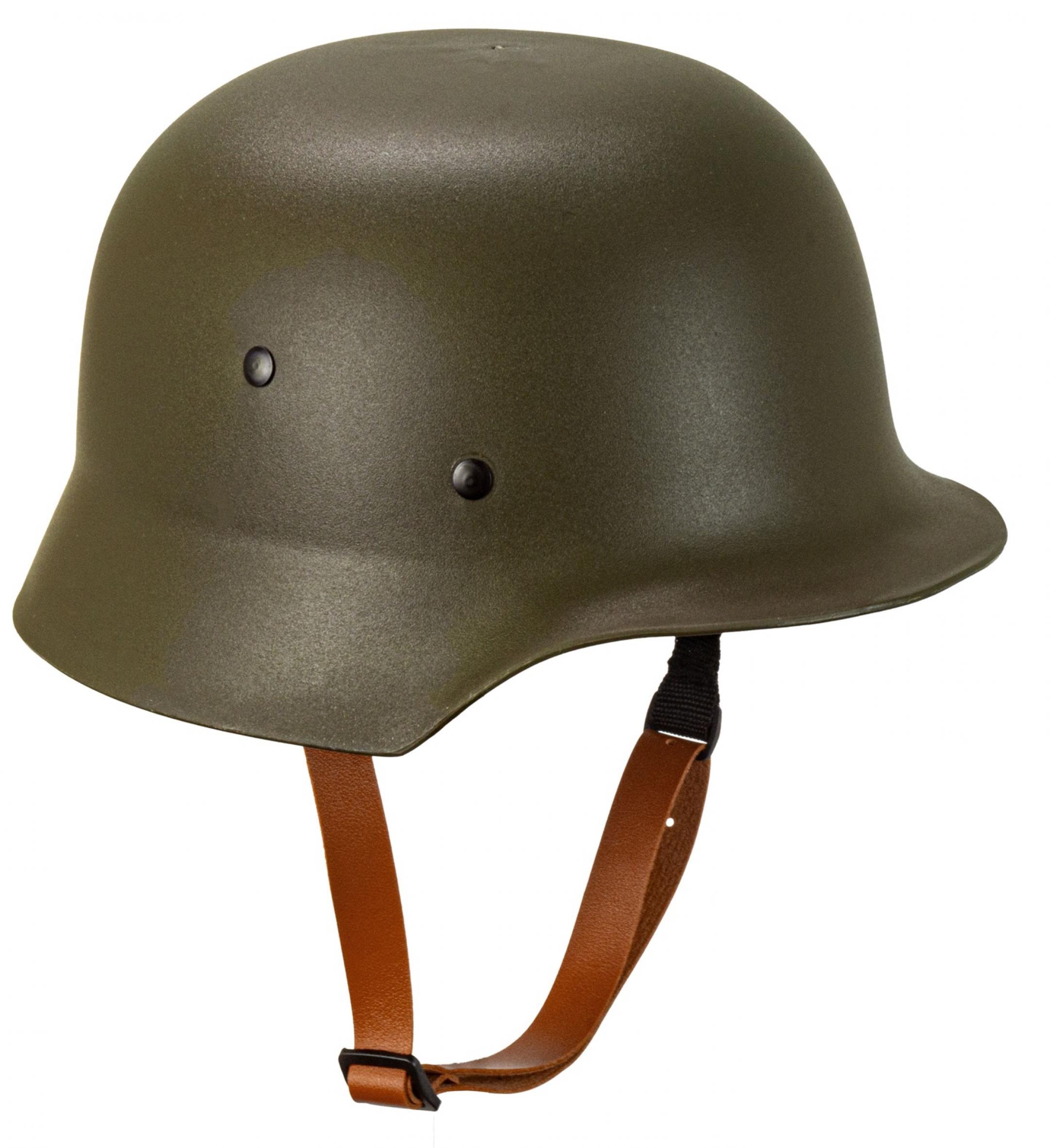 Casque militaire soldat vert qualité supérieure avec jugulaire