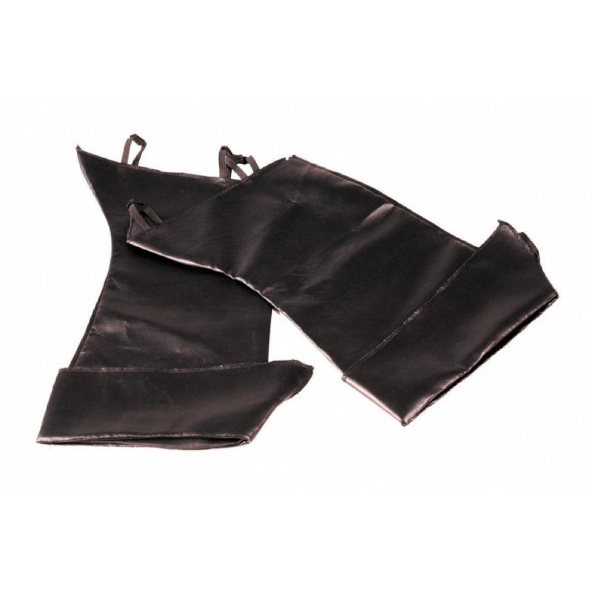 Couvre-bottes noirs de pirate en simili