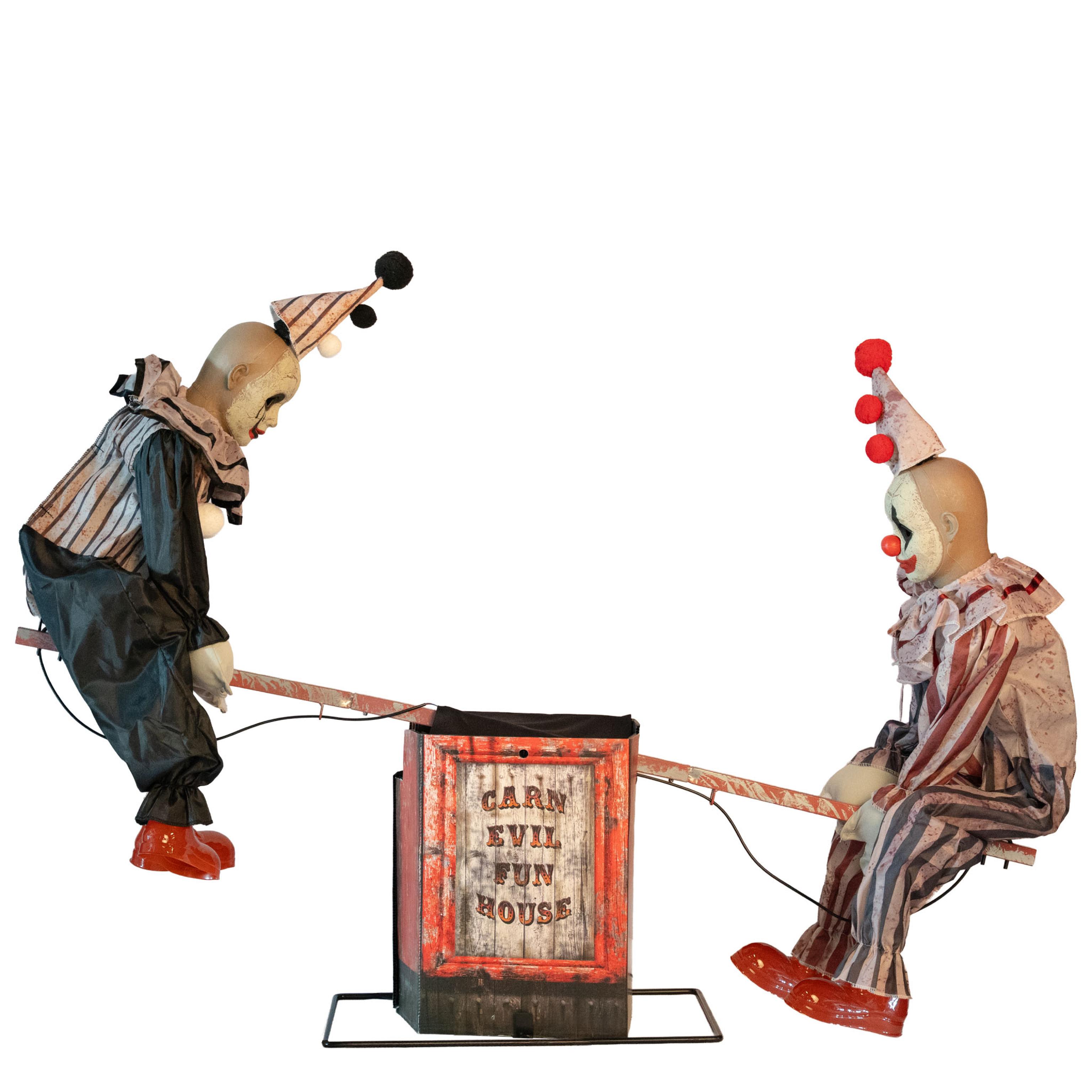 Animatronic 2 clowns sur balancoire tape-fesses 125cm