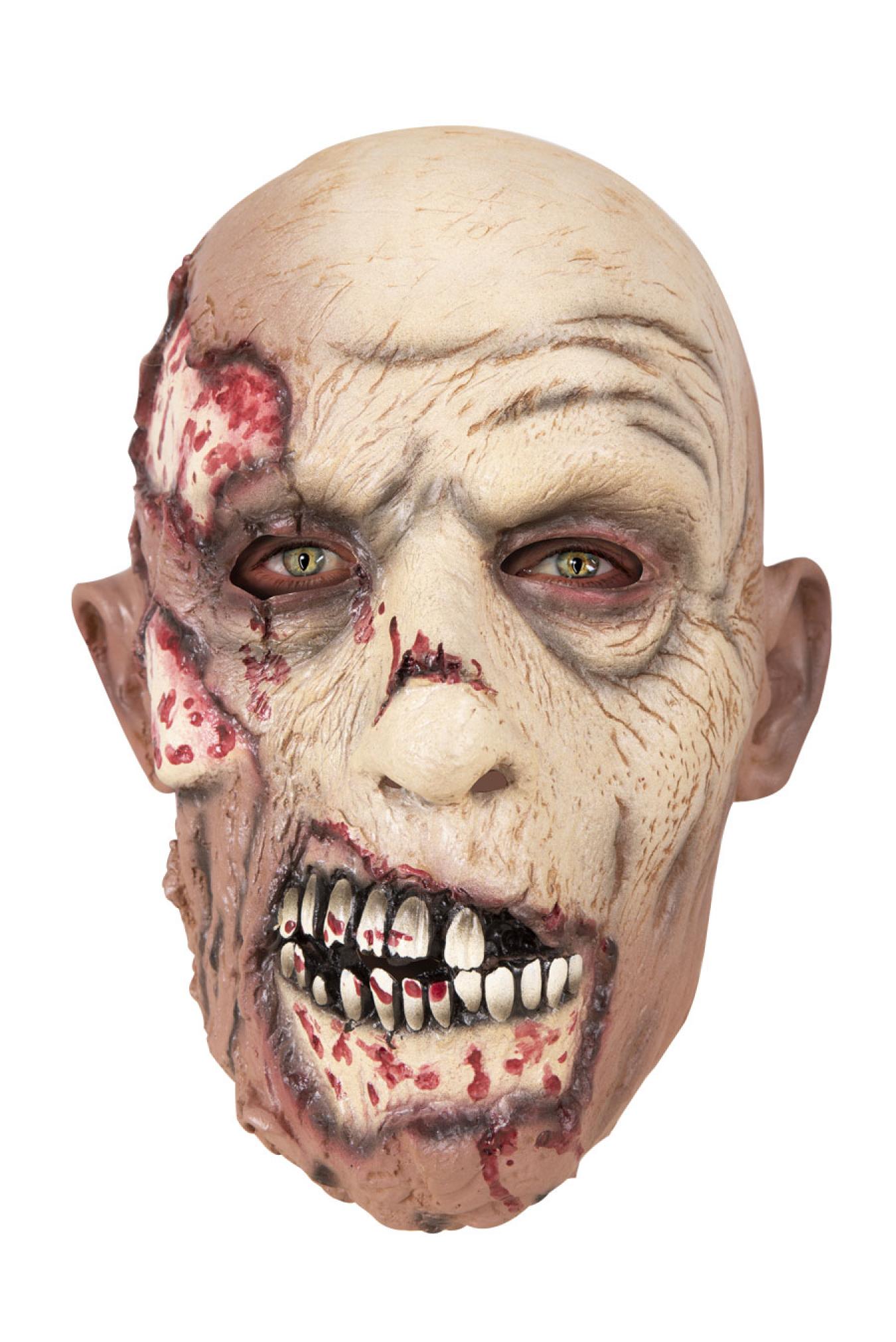 Masque latex zombie visage arraché