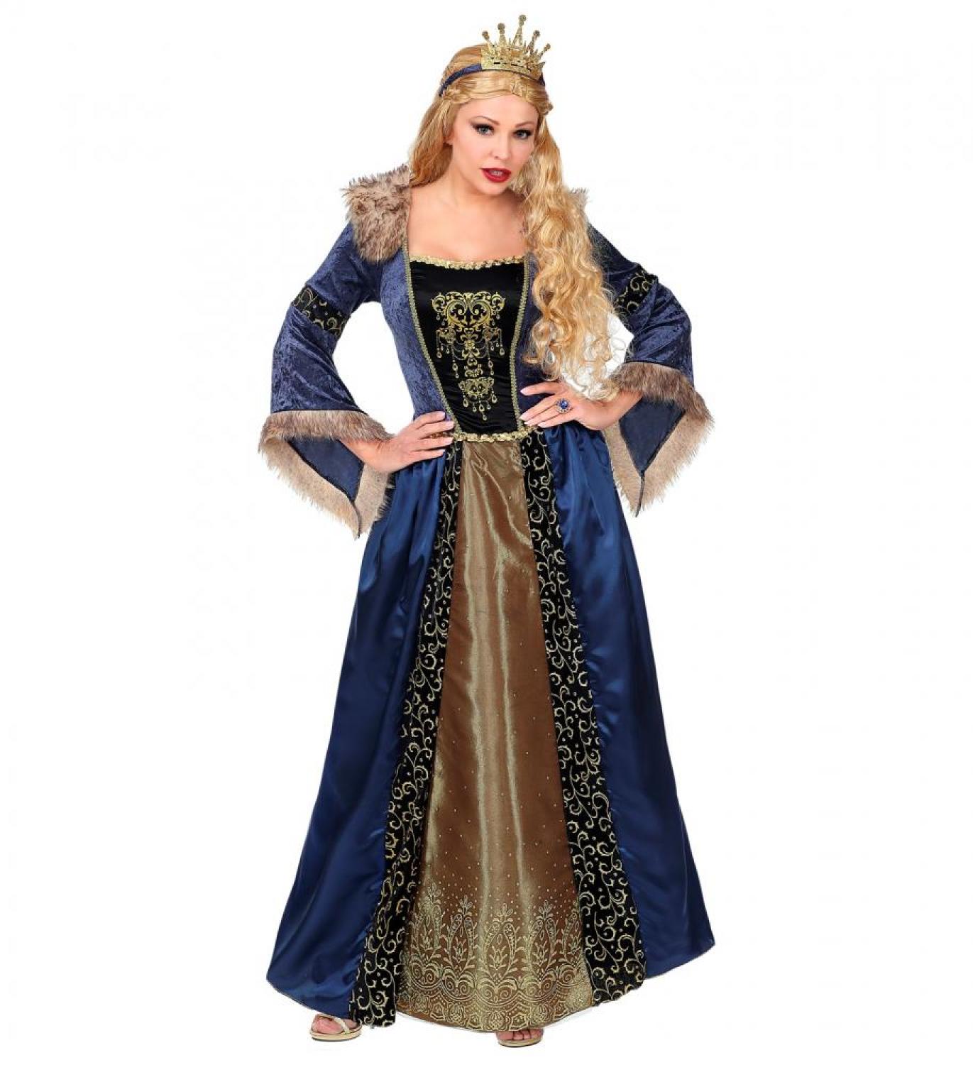 Reine médiévale bleu et or taille S