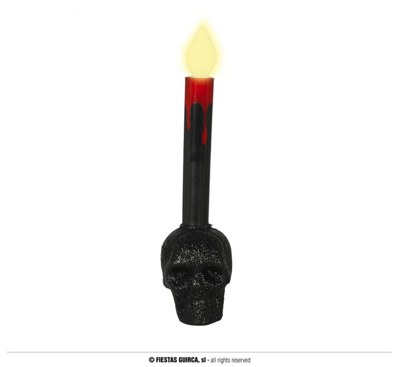 Bougie LED tête de mort 22cm