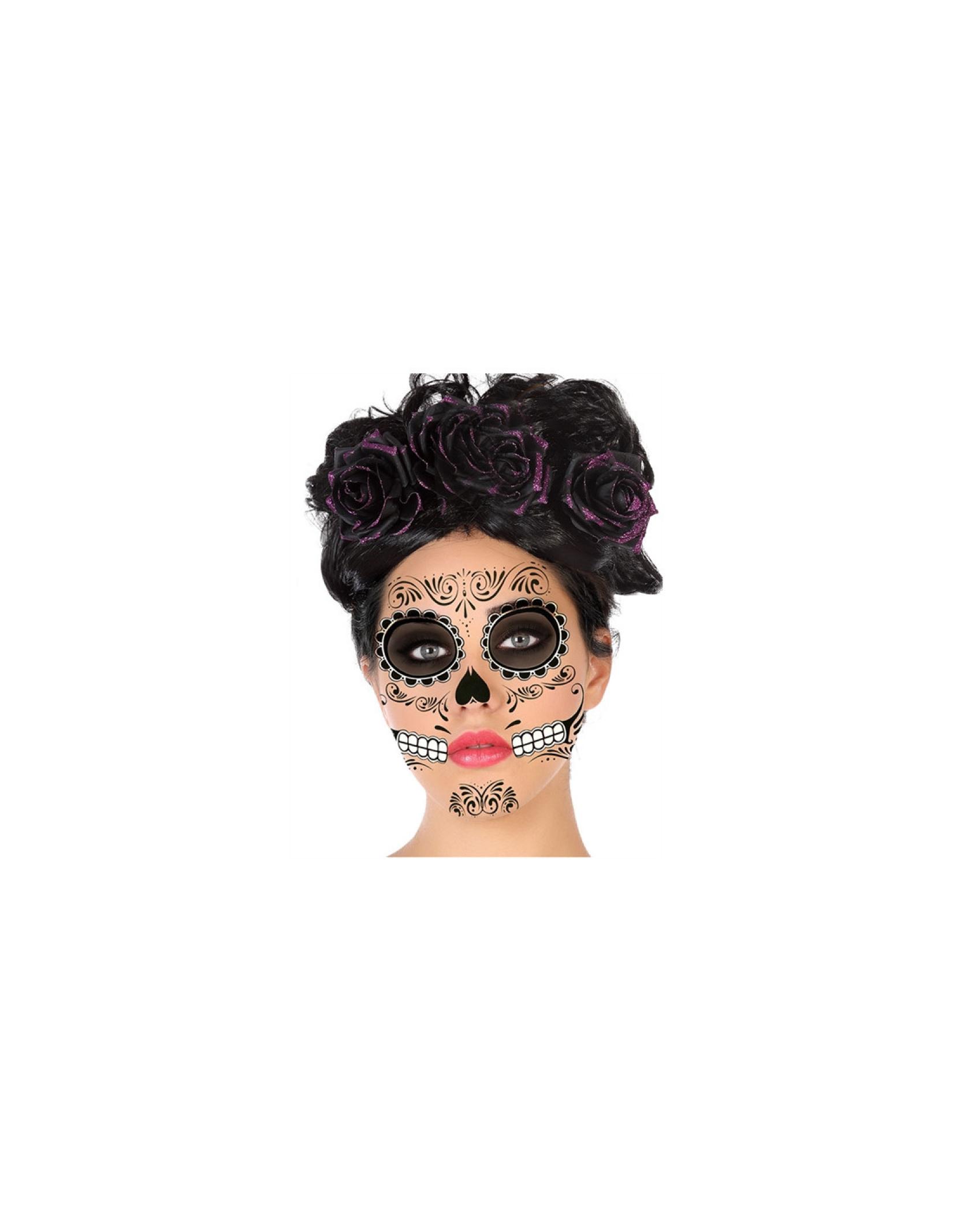 Carte tatouage visage Jour des Morts