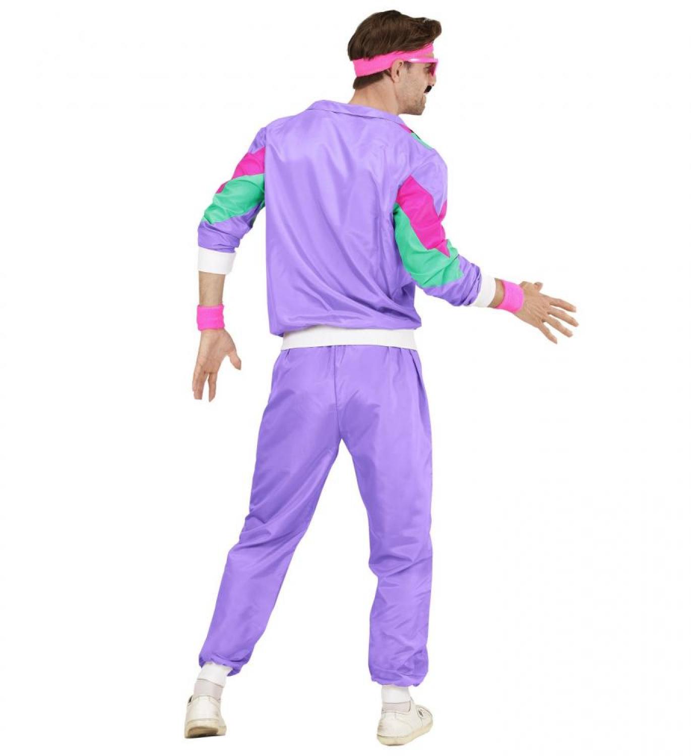 Jogging années 80 fluo violet taille M