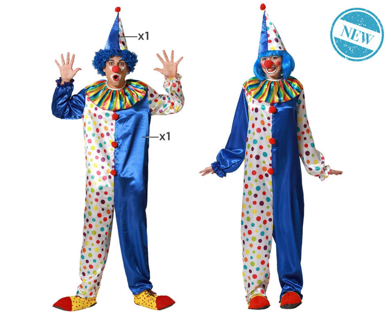 Combinaison de clown satin taille XL