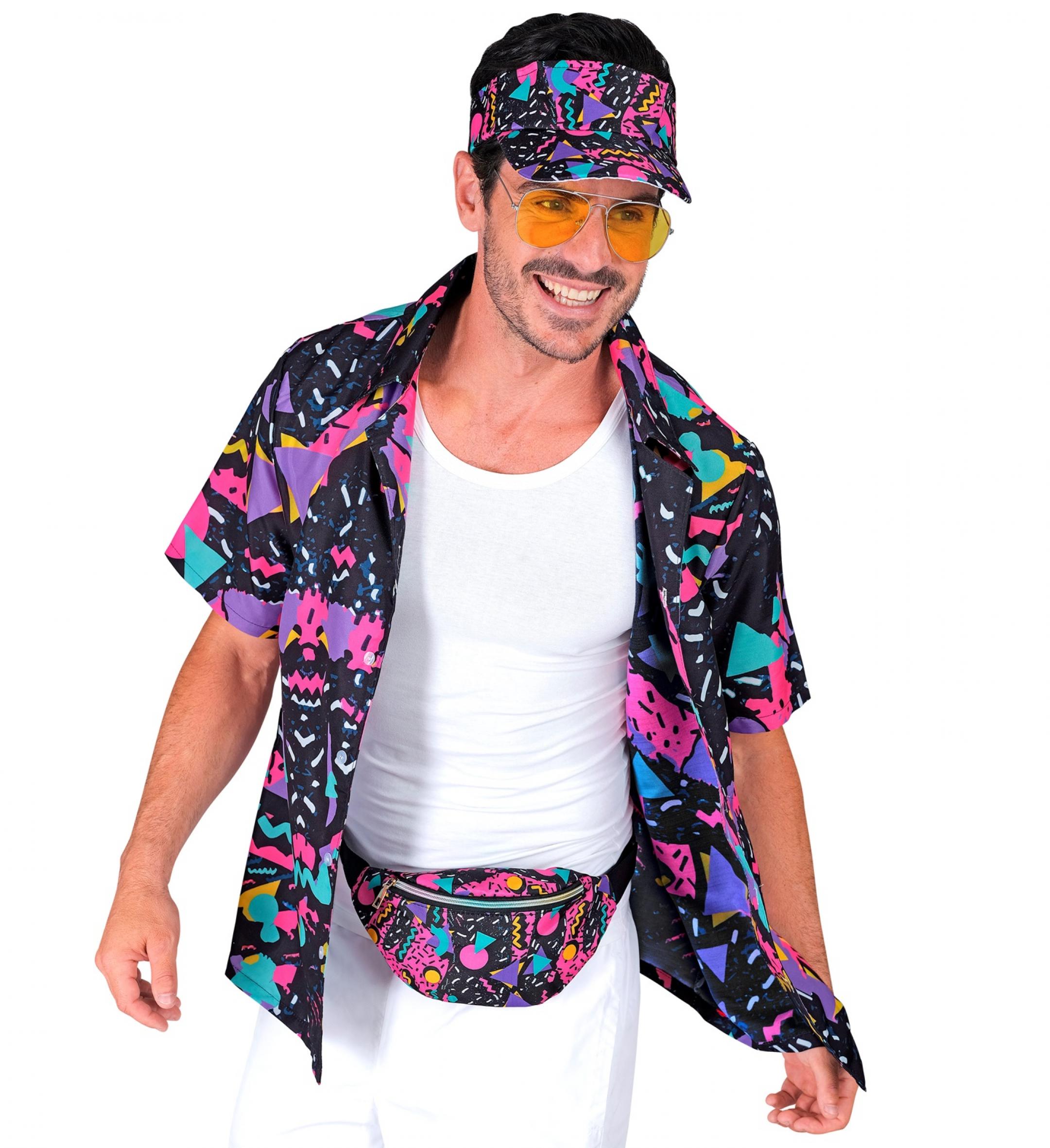 Chemise années 80 funk fashion bariolée taille S/M