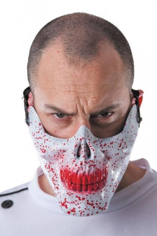 1/2 Masque tete de mort ensanglanté