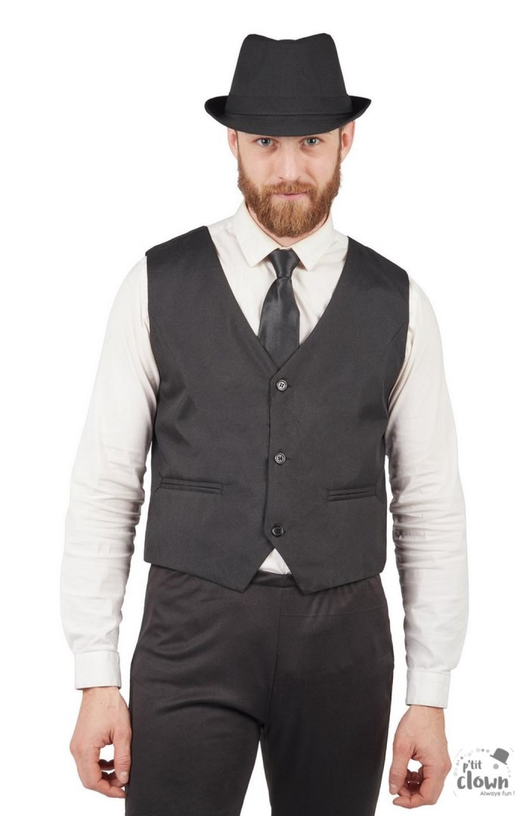 Gilet garçon de café noir taille L/XL