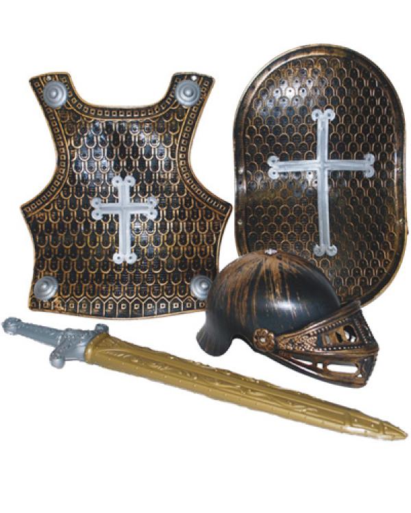 Set chevalier enfant bronze
