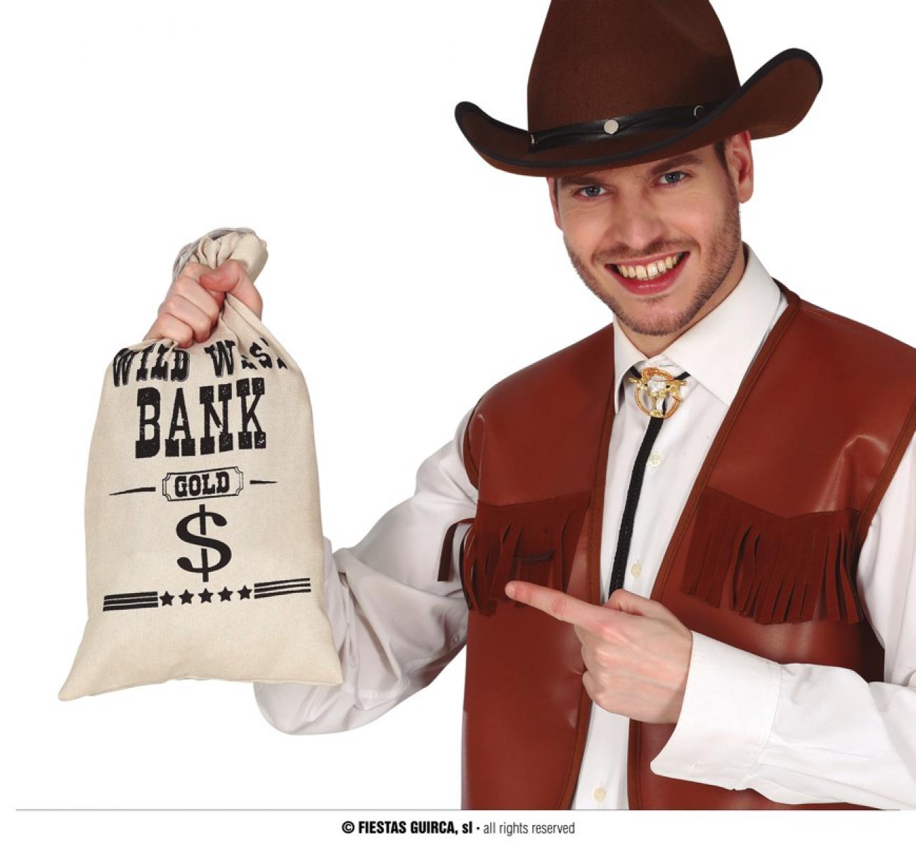 Sac banque en toile 42x22cm