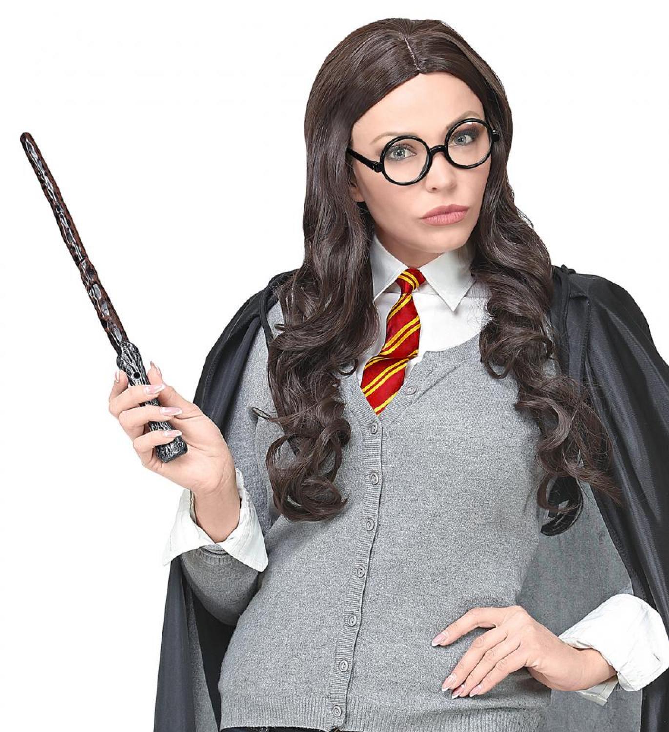 Set sorcier cravate, lunettes et baguette