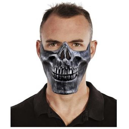 Demi Masque rigide de skull adulte