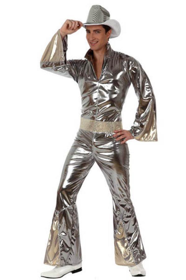 Combinaison disco homme argent taille S