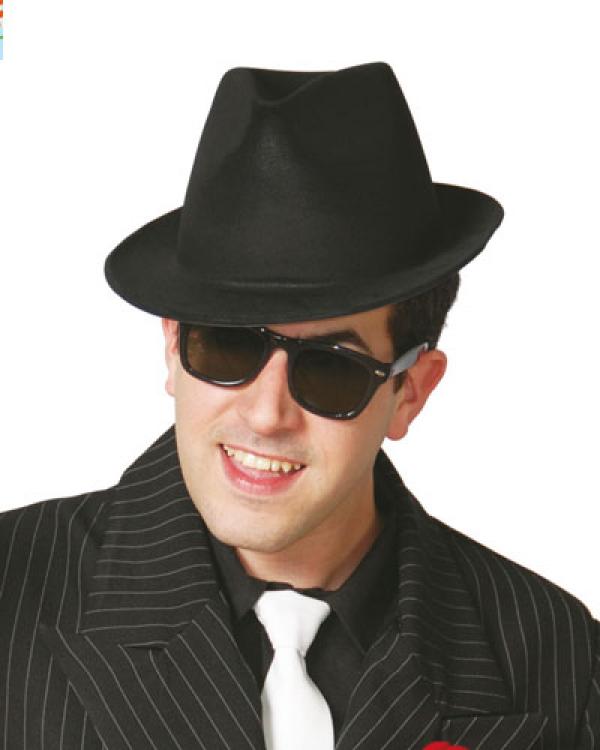 Chapeau borsalino floqué noir