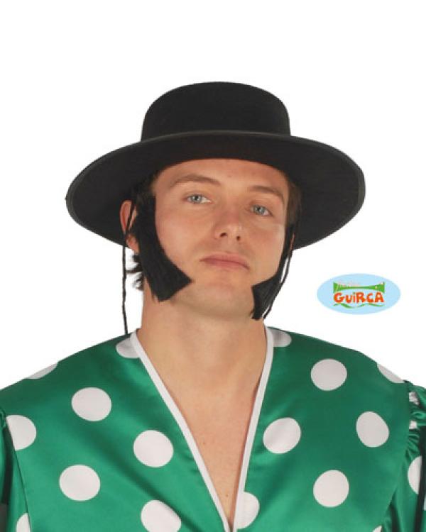 Chapeau andalou floqué noir